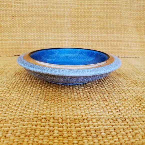 Fitz and Floyd Other - MCM Vintage Fitz & Floyd FF Japan Blue crackle glaze gold rim candy dish